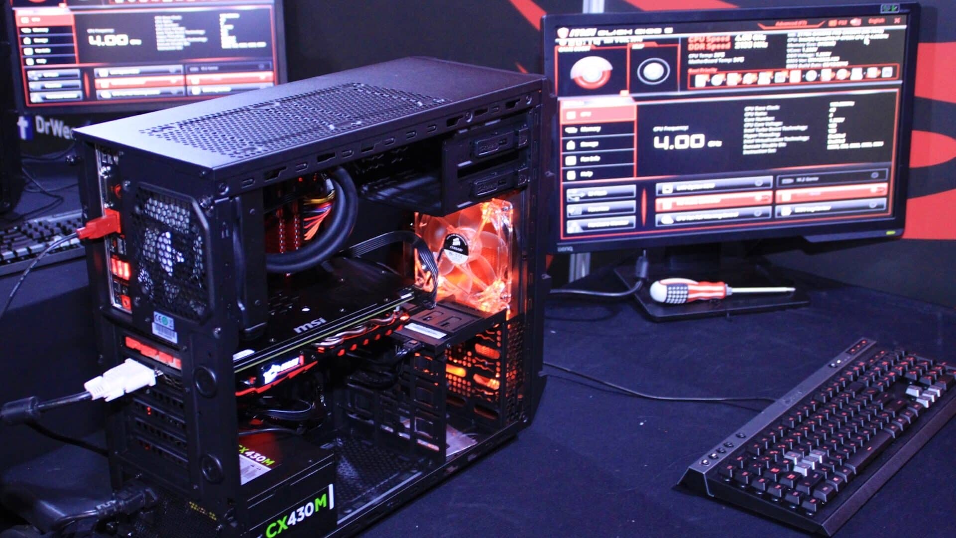 Assembled PC at the MSI Gaming PC Workshop