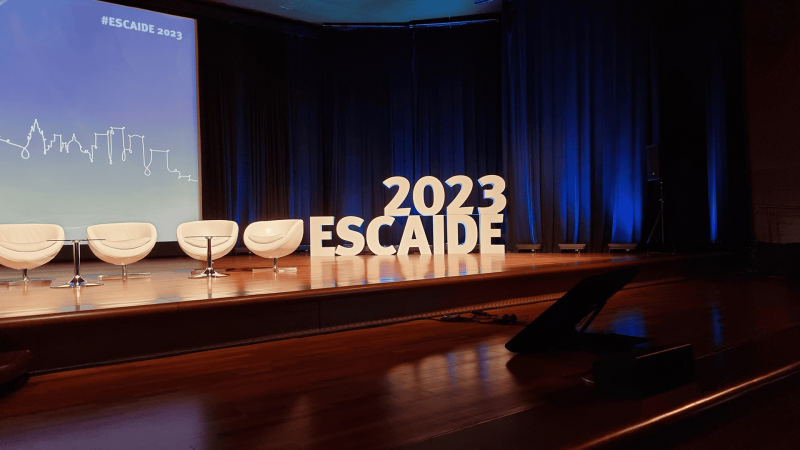 Escaide 2024 stage design 3d logo cut out